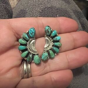 Turquoise and Silver Women's Earrings